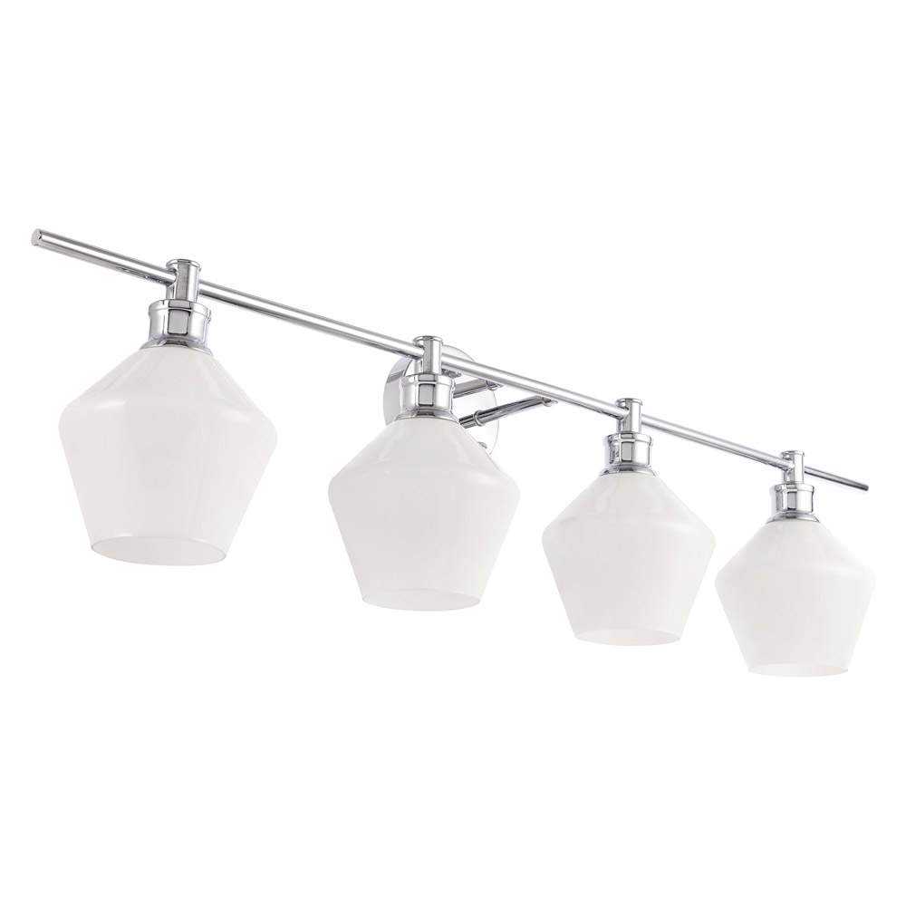 Elegant Wall Sconce - Chrome/Matte Glass (LD2321C)