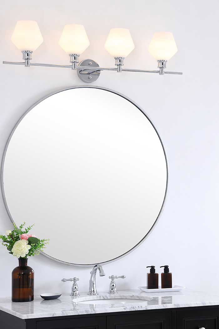 Elegant Wall Sconce - Chrome/Matte Glass (LD2321C)