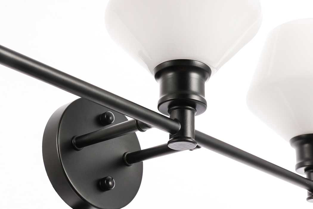 Elegant Wall Sconce - Black/Matte Glass (LD2325BK)
