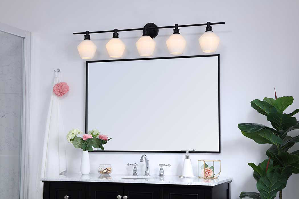 Elegant Wall Sconce - Black/Matte Glass (LD2325BK)