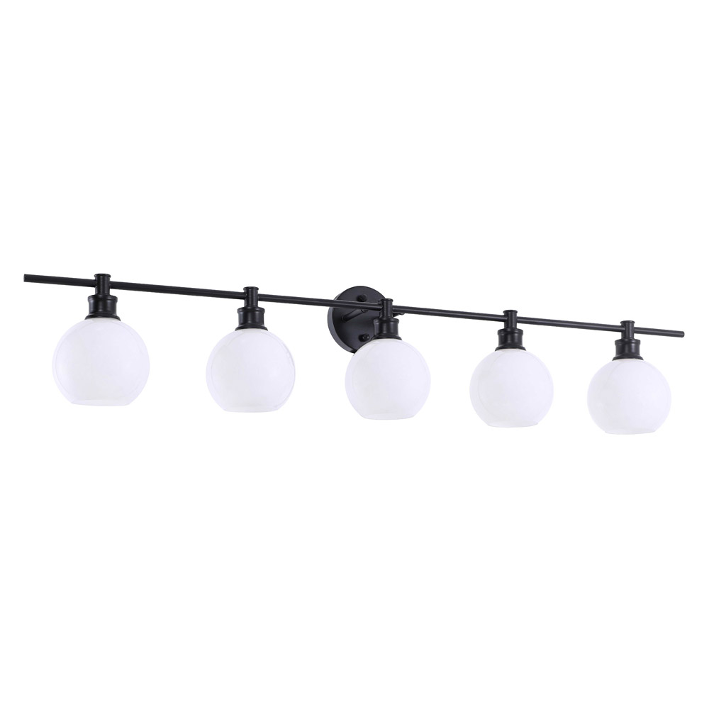 Elegant Wall Sconce - Black/Matte Glass (LD2327BK)