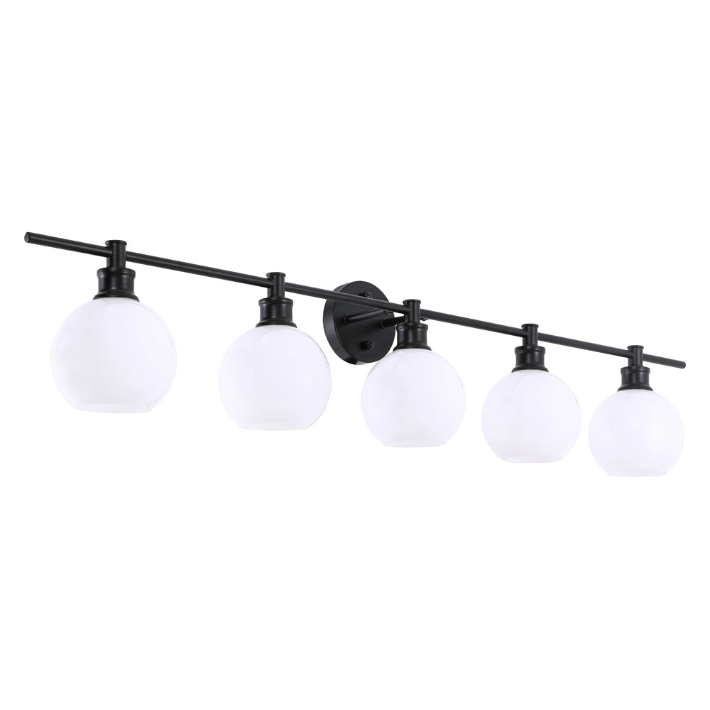 Elegant Wall Sconce - Black/Matte Glass (LD2327BK)