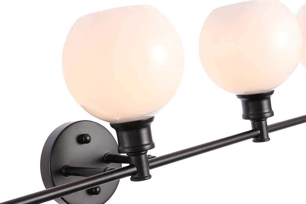 Elegant Wall Sconce - Black/Matte Glass (LD2327BK)