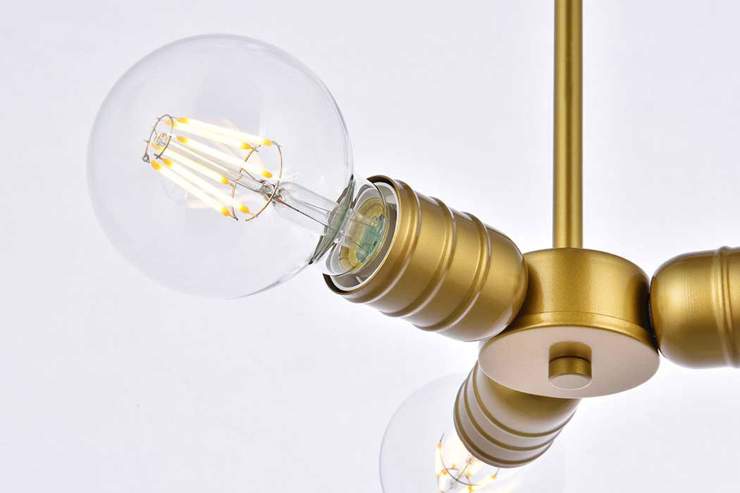 Elegant Reyes 3 Lights Pendant - Brass (LD2337BR)