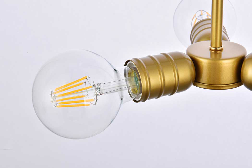 Elegant Reyes 3 Lights Pendant - Brass (LD2337BR)