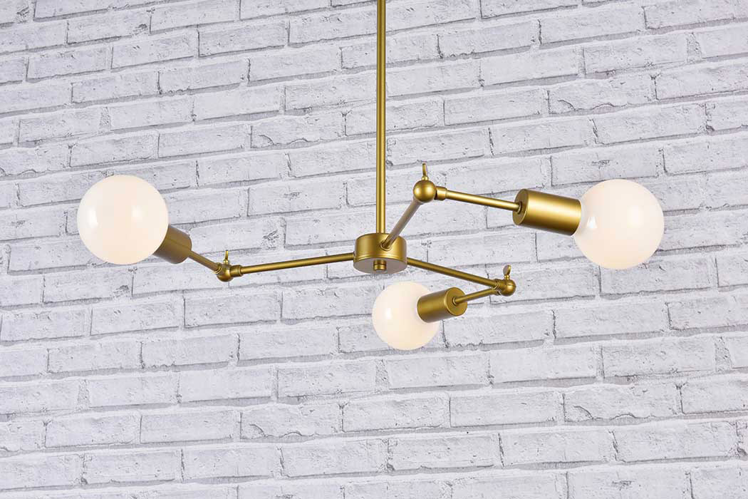 Elegant Furlong 3 Lights Pendant - Brass (LD2340BR)