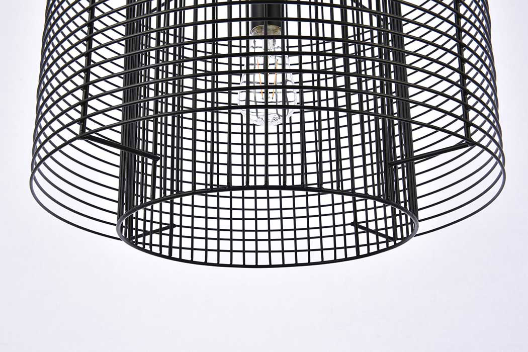Elegant Deleon 1 Light Pendant - Black (LD2344BK)