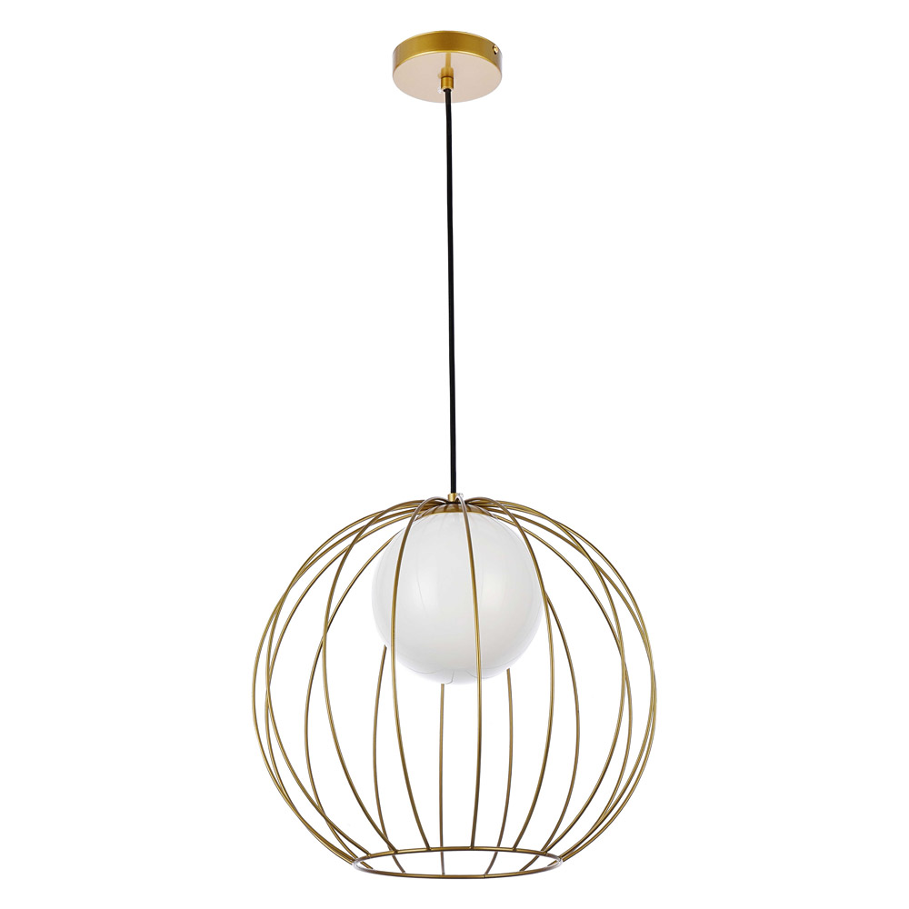 Elegant Wetzel 1 Light Pendant - Brass (LD2345BR)