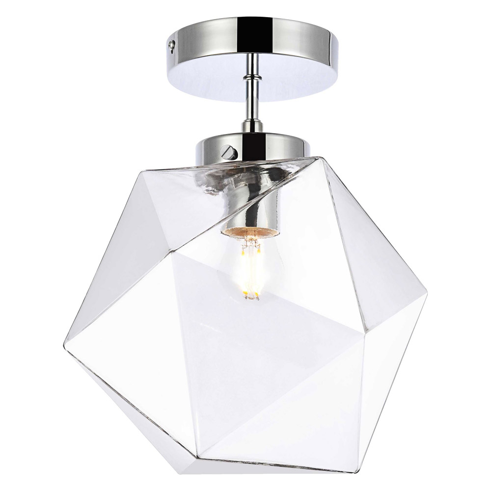 Elegant Lawrence 1 Light Flush Mount - Chrome (LD2346C)