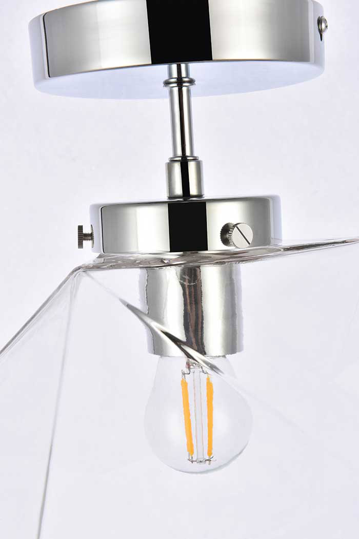 Elegant Lawrence 1 Light Flush Mount - Chrome (LD2346C)