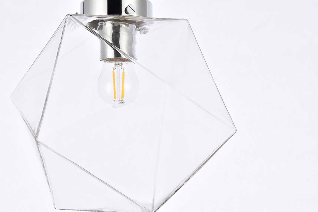 Elegant Lawrence 1 Light Flush Mount - Chrome (LD2346C)