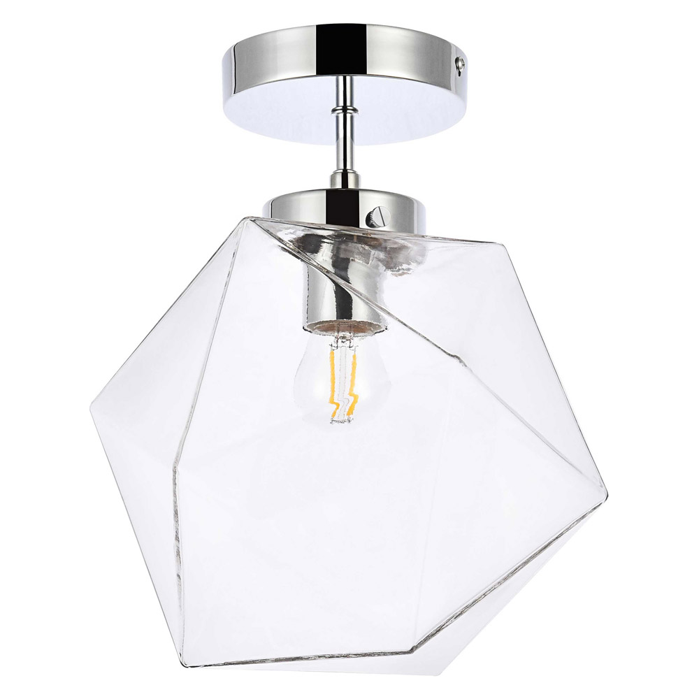 Elegant Lawrence 1 Light Flush Mount - Chrome (LD2346C)
