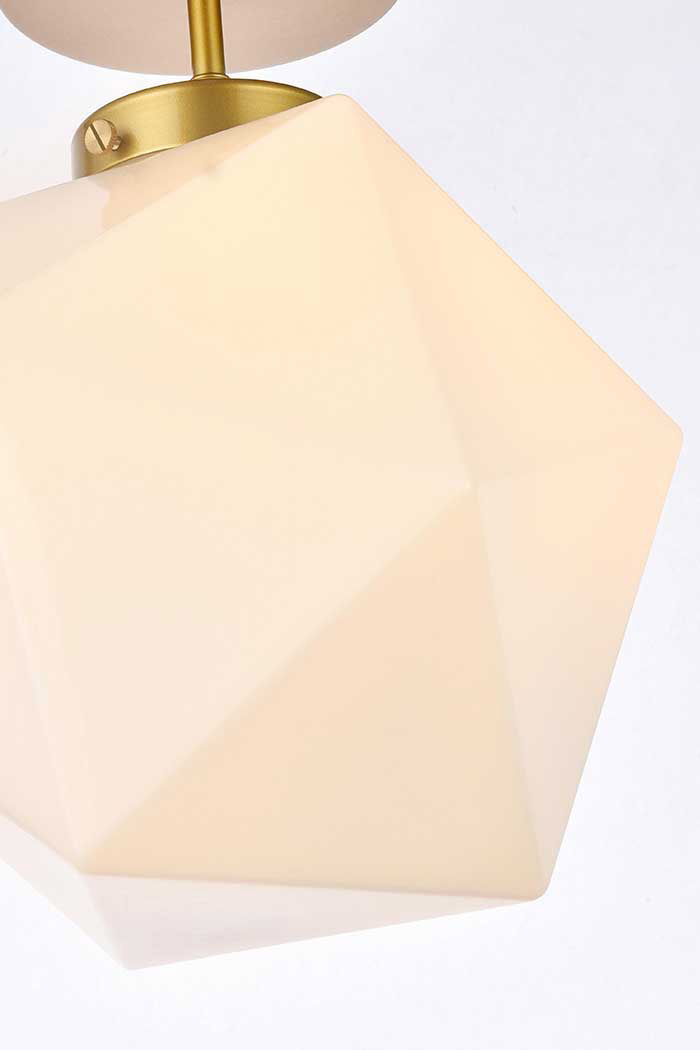 Elegant Lawrence 1 Light Flush Mount - Brass (LD2347BR)