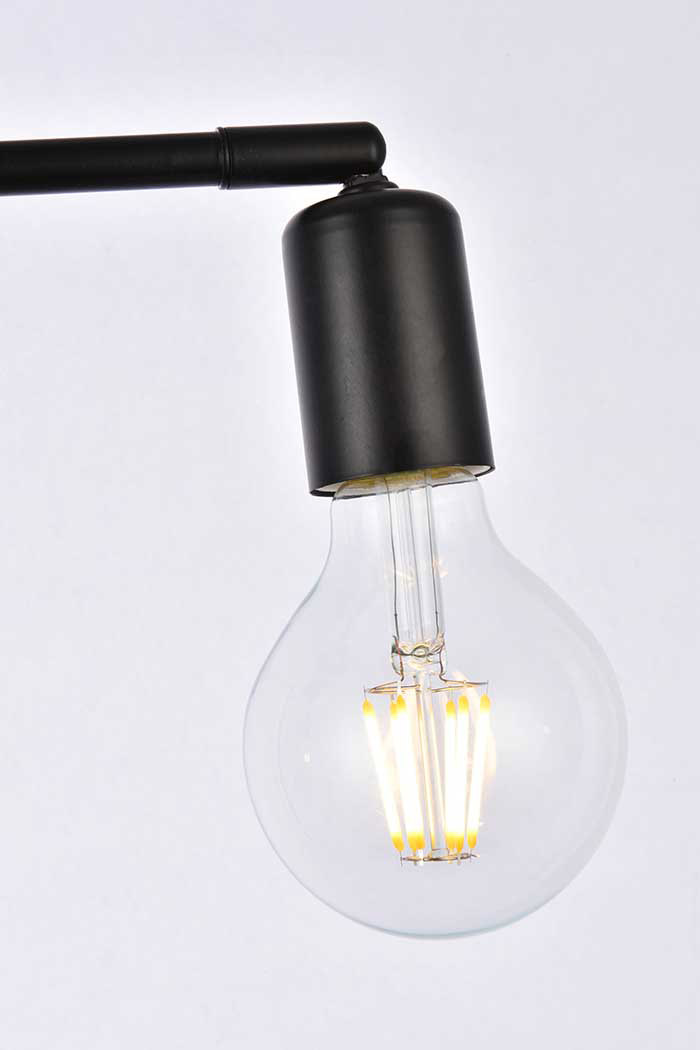 Elegant Zane 2 Lights Flush Mount - Black (LD2348BK)