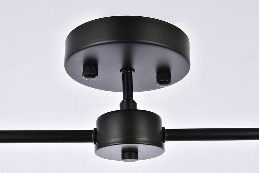 Elegant Zane 2 Lights Flush Mount - Black (LD2348BK)