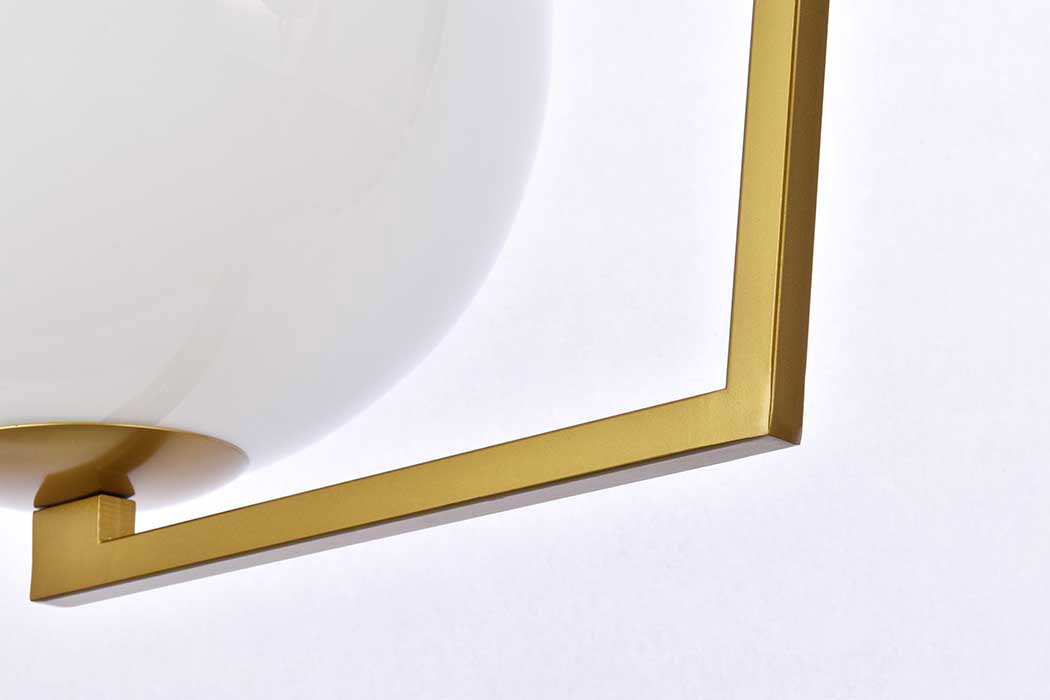 Elegant Jeanne 2 Lights Flush Mount - Brass (LD2350BR)
