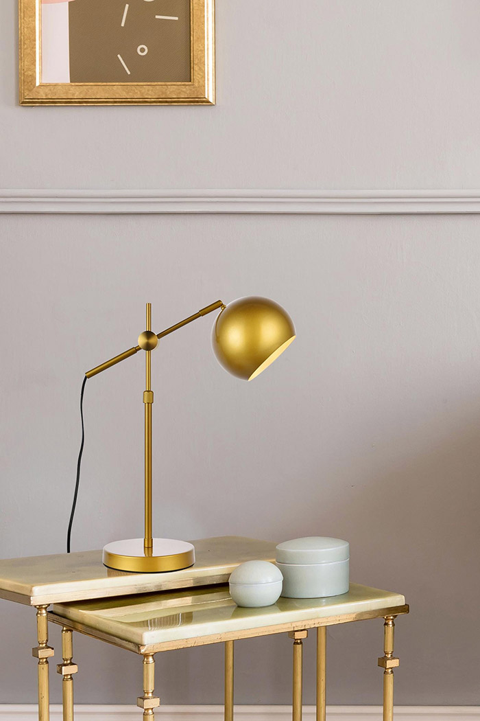 Elegant Forrester 1 Light Table Lamp - Brass (LD2363BR)