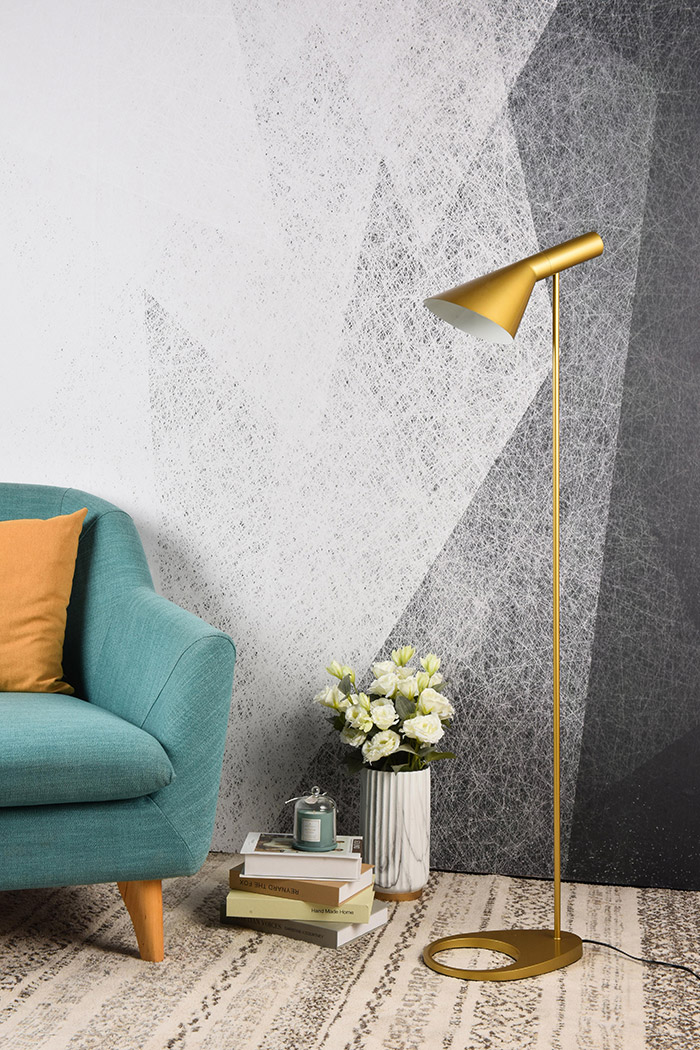 Elegant Juniper 1 Light Floor Lamp - Brass (LD2365BR)