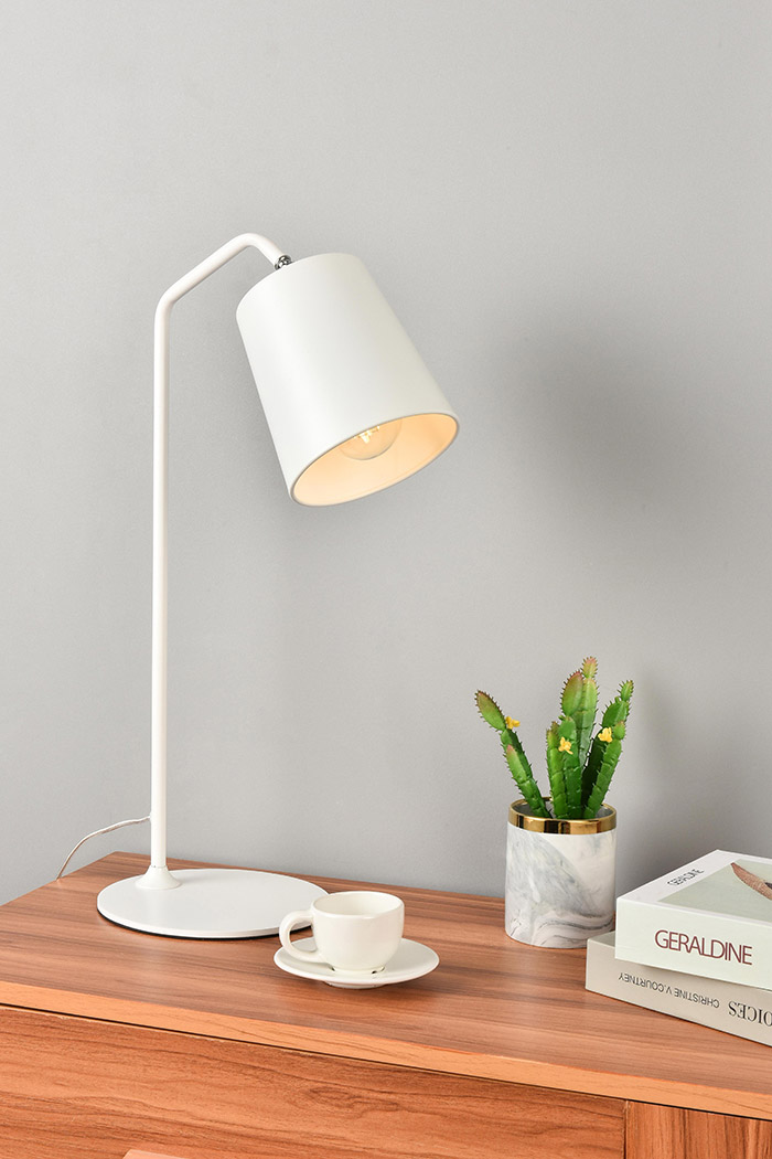 Elegant Leroy 1 Light Table Lamp - White (LD2366WH)