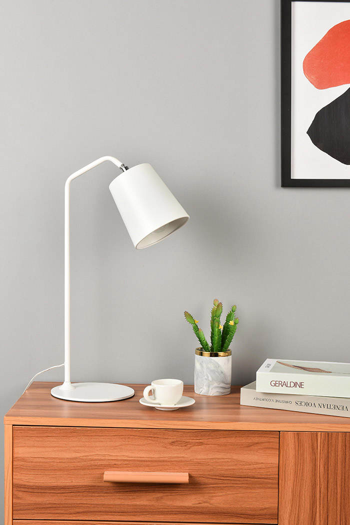 Elegant Leroy 1 Light Table Lamp - White (LD2366WH)