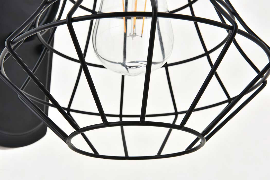 Elegant - Candor 1 Light Wall Sconce (LD4008W10BK)