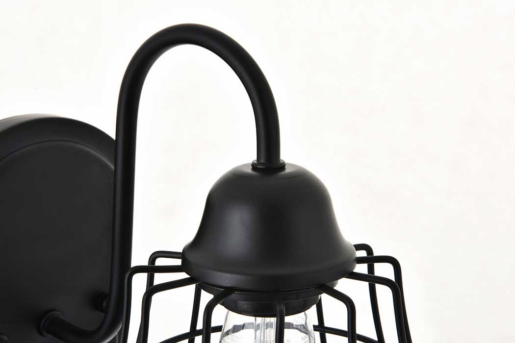 Elegant - Candor 1 Light Wall Sconce (LD4008W10BK)
