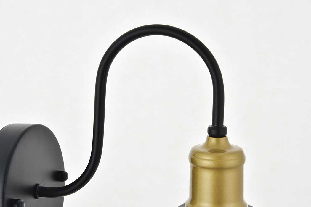 Elegant Felicity 1 Light Wall Sconce - Brass/Black (LD4013W6BRB)