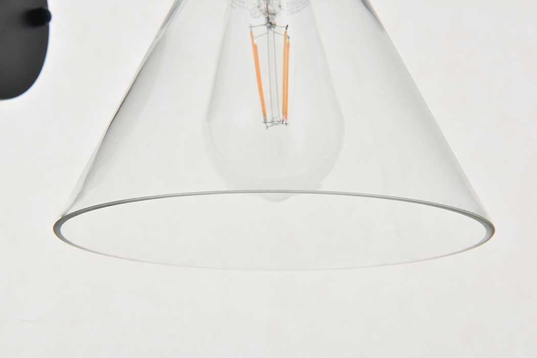 Elegant Histoire 1 Light Wall Sconce - Brass/Black (LD4017W7BRB)
