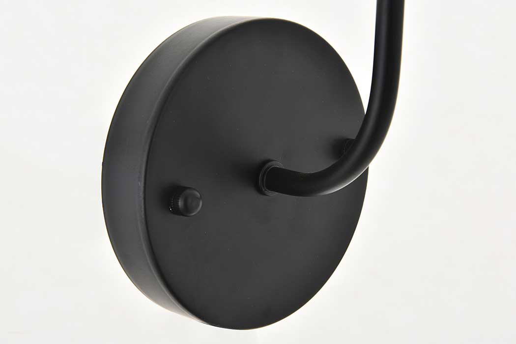 Elegant Histoire 1 Light Wall Sconce - Brass/Black (LD4017W7BRB)