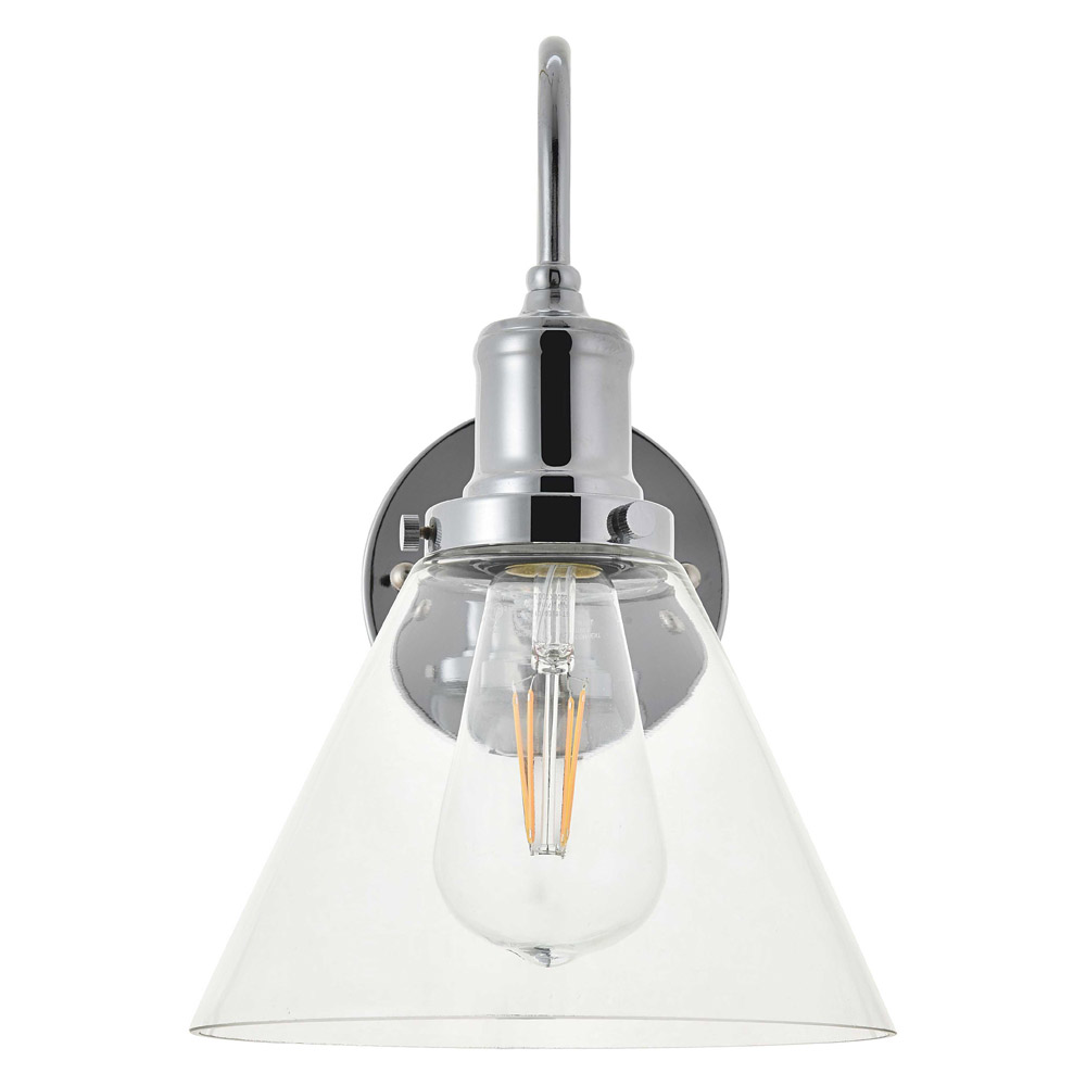 Elegant Histoire 1 Light Wall Sconce - Chrome (LD4017W7C)
