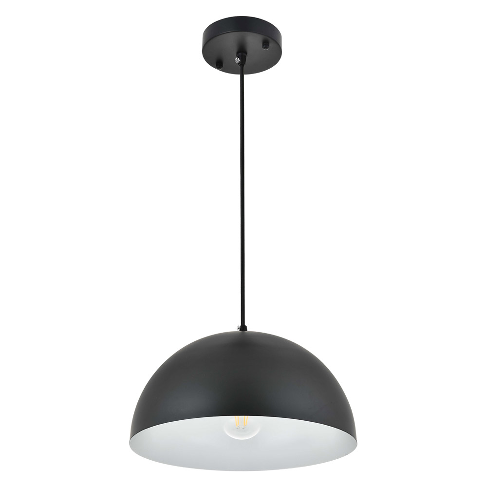 Elegant Forte 1 Light Pendant - Black, L 11.8" (LD4022D12BK)