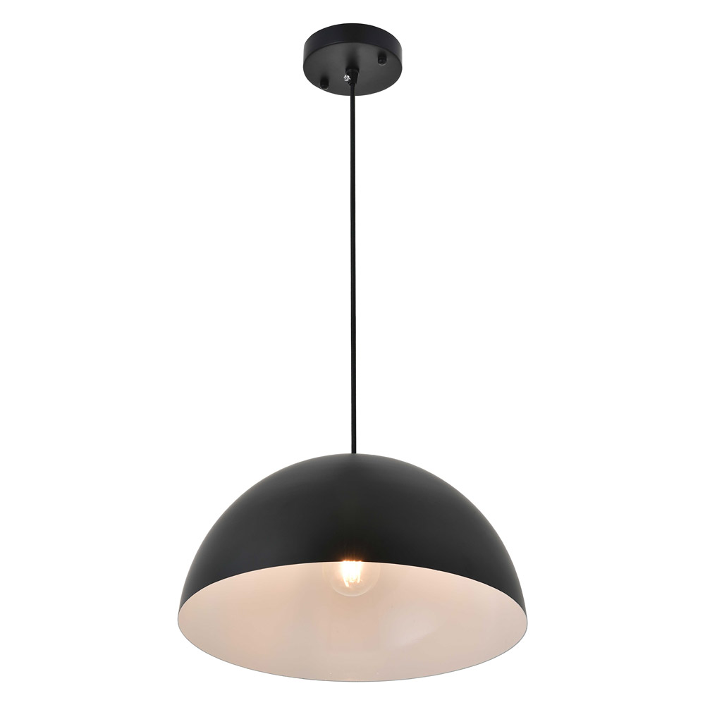 Elegant Forte 1 Light Pendant - Black, L 13.8" (LD4023D14BK)