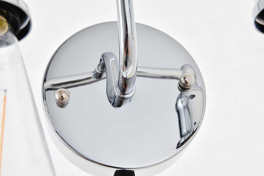 Elegant Serif 5 Lights Wall Sconce - Chrome, L 8.7" (LD4028W9C)