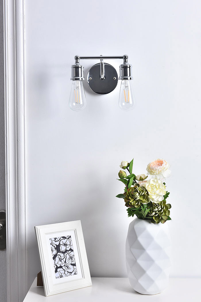 Elegant Serif 5 Lights Wall Sconce - Chrome, L 8.7" (LD4028W9C)