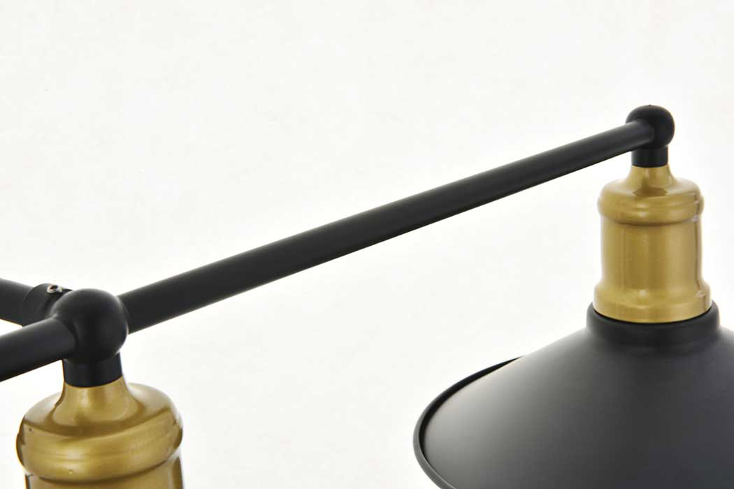 Elegant Etude 2 Lights Wall Sconce - Brass/Black, L 33.1" (LD4033W33BRB)