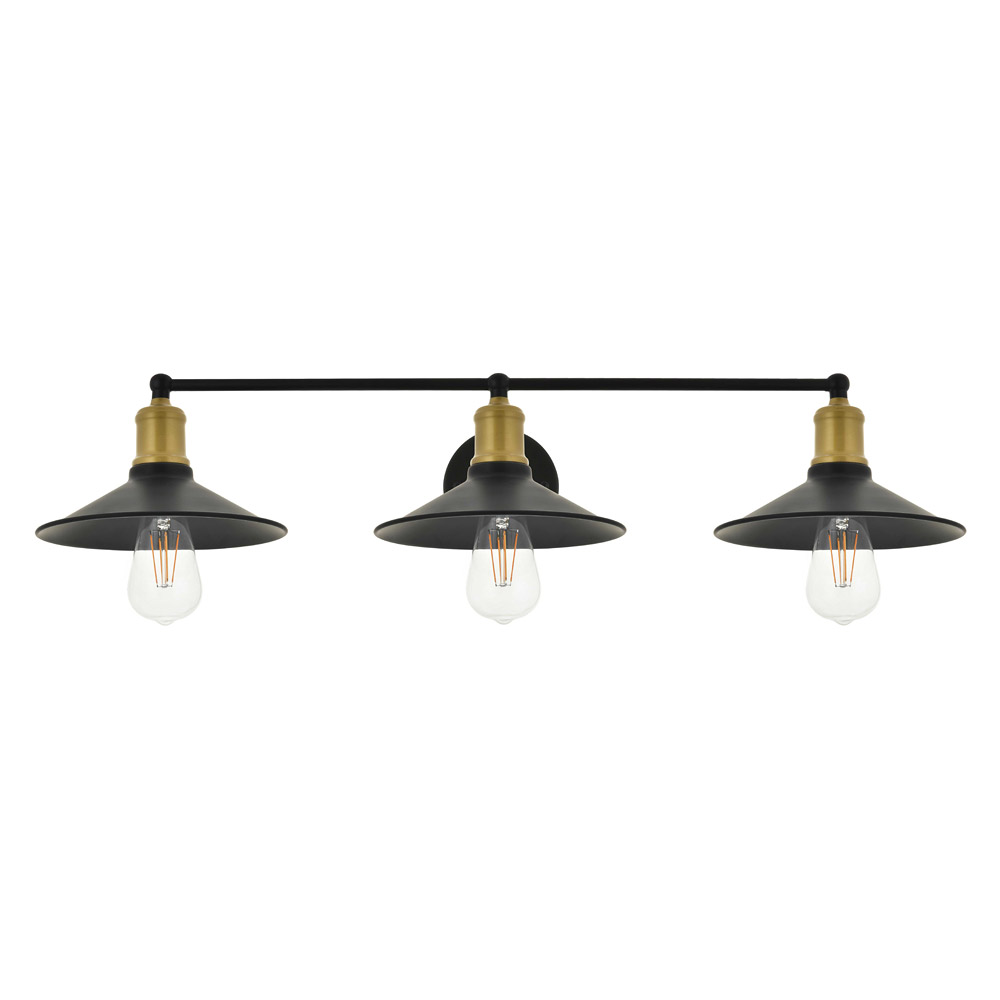 Elegant Etude 2 Lights Wall Sconce - Brass/Black, L 33.1" (LD4033W33BRB)