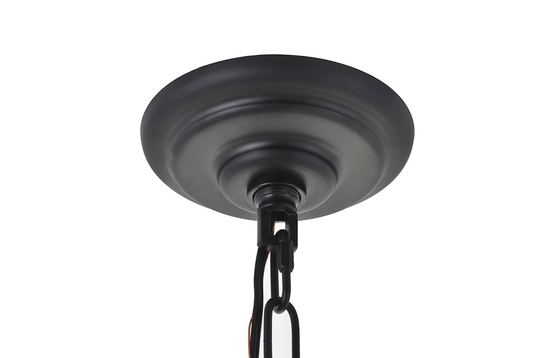 Elegant Rohan 6-Light Chandelier - Brass/Black, L 30" (LD5006D30BRB)