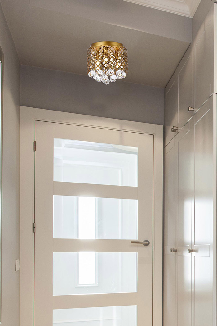 Elegant Tully 4-Light Flush Mount - Brass, L 10" (LD5010F10BR)