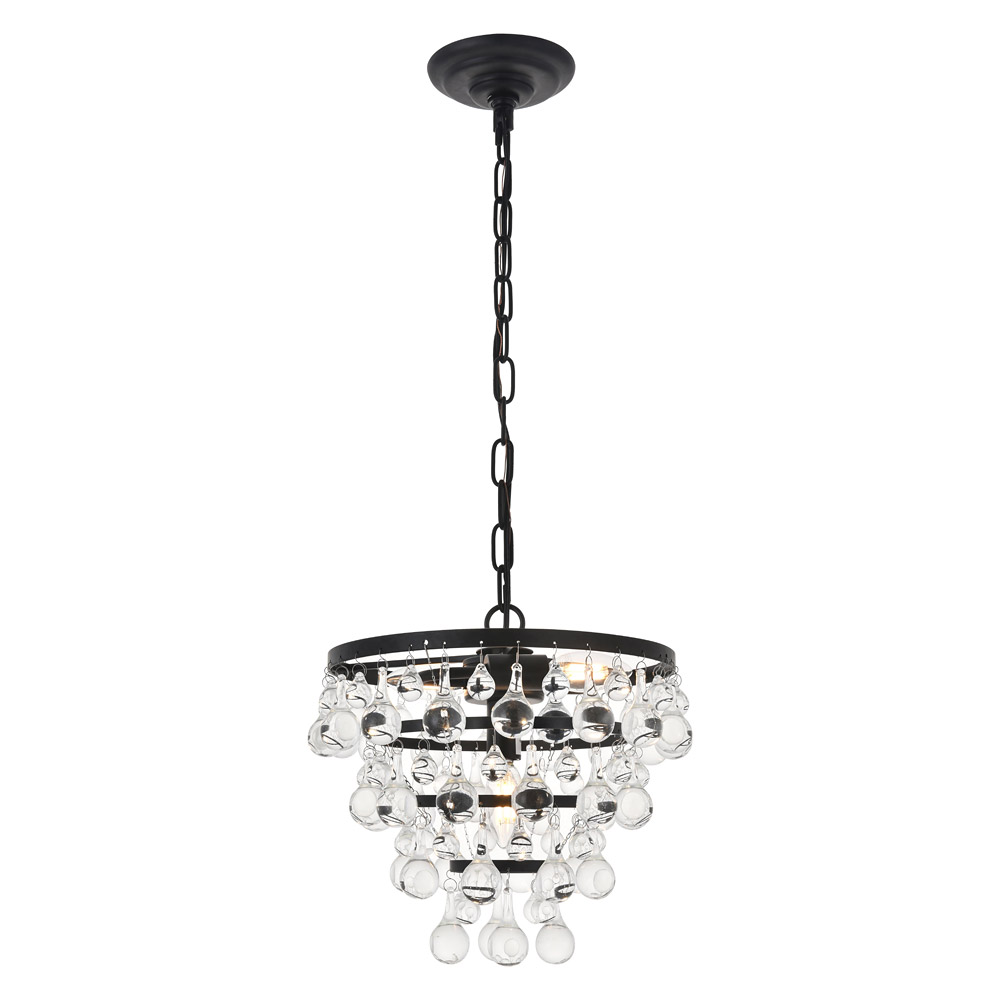 Elegant Kora 5-Light Pendant - Black, L 13" (LD5016D13BK)