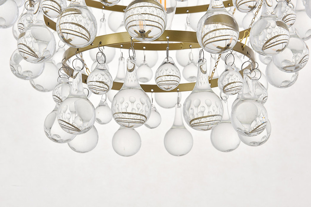Elegant Kora 5-Light Pendant - Brass, L 17" (LD5016D17BR)