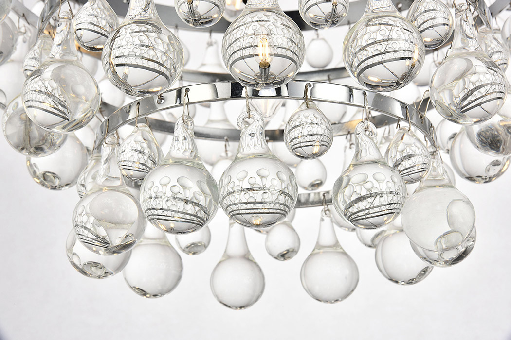 Elegant Kora 5-Light Pendant - Chrome, L 17" (LD5016D17C)