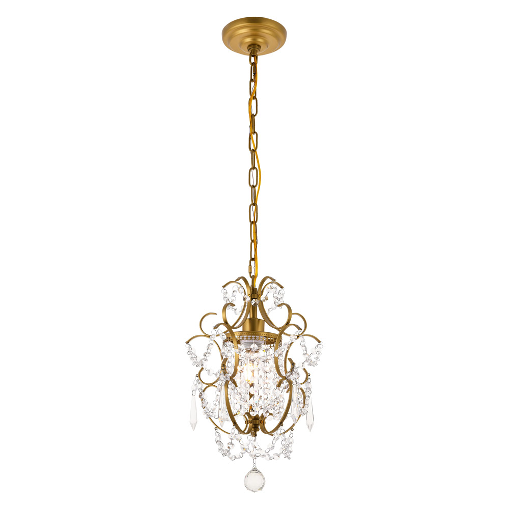 Elegant Kirin 1-Light Pendant - Brass (LD5017D11BR)