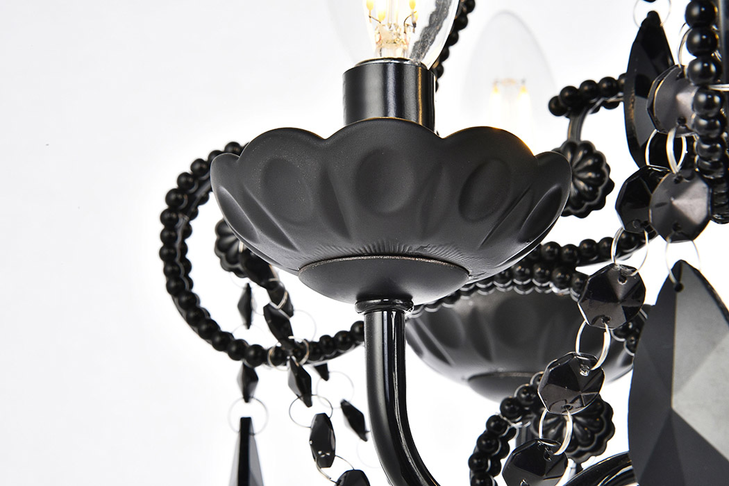 Elegant Kato 4-Light Pendant - Black (LD5018D12BK)