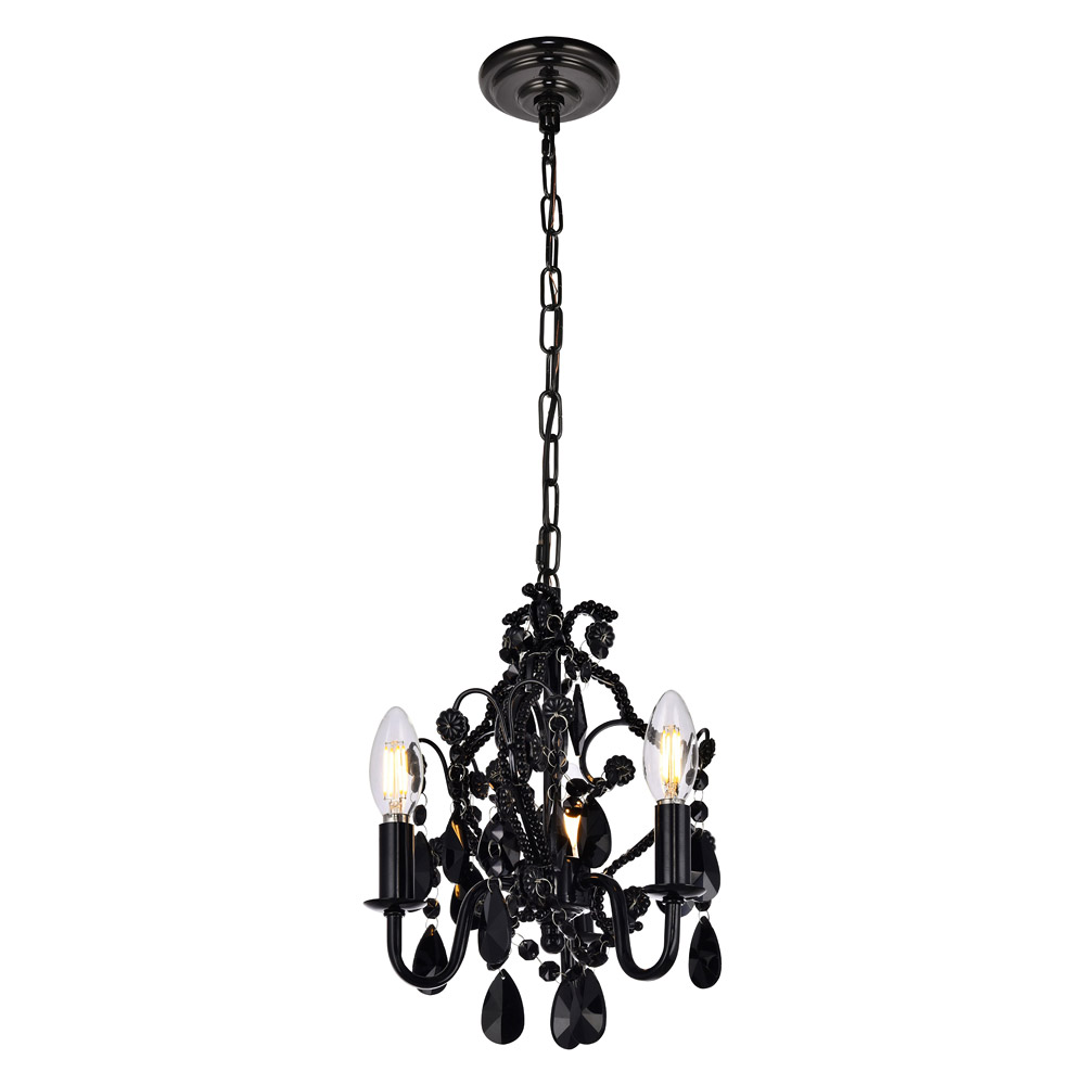 Elegant Karter 3-Light Pendant - Black (LD5019D9BK)