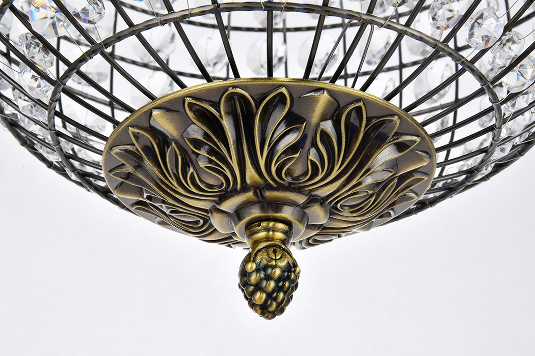 Elegant Pendant Light - Antique Bronze, L 12" (LD5025)