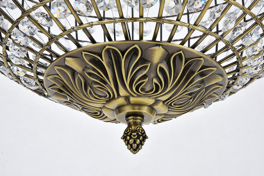 Elegant Pendant Light - Antique Bronze, L 16" (LD5026)
