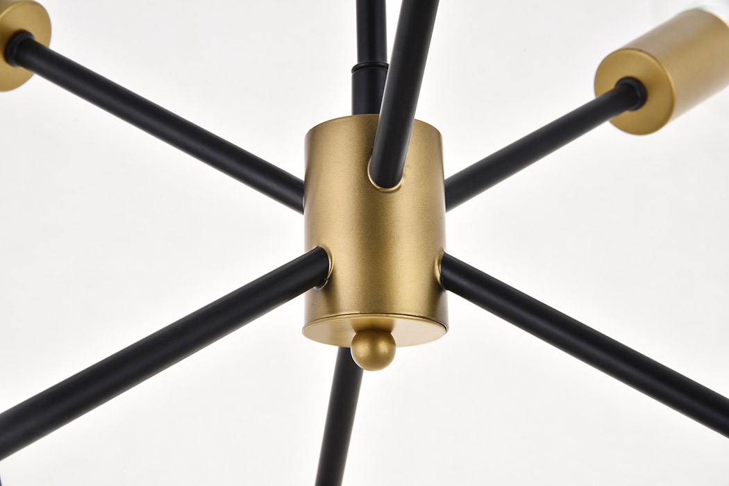 Elegant Pendant Light - Brass/Black (LD5033D16BRB)