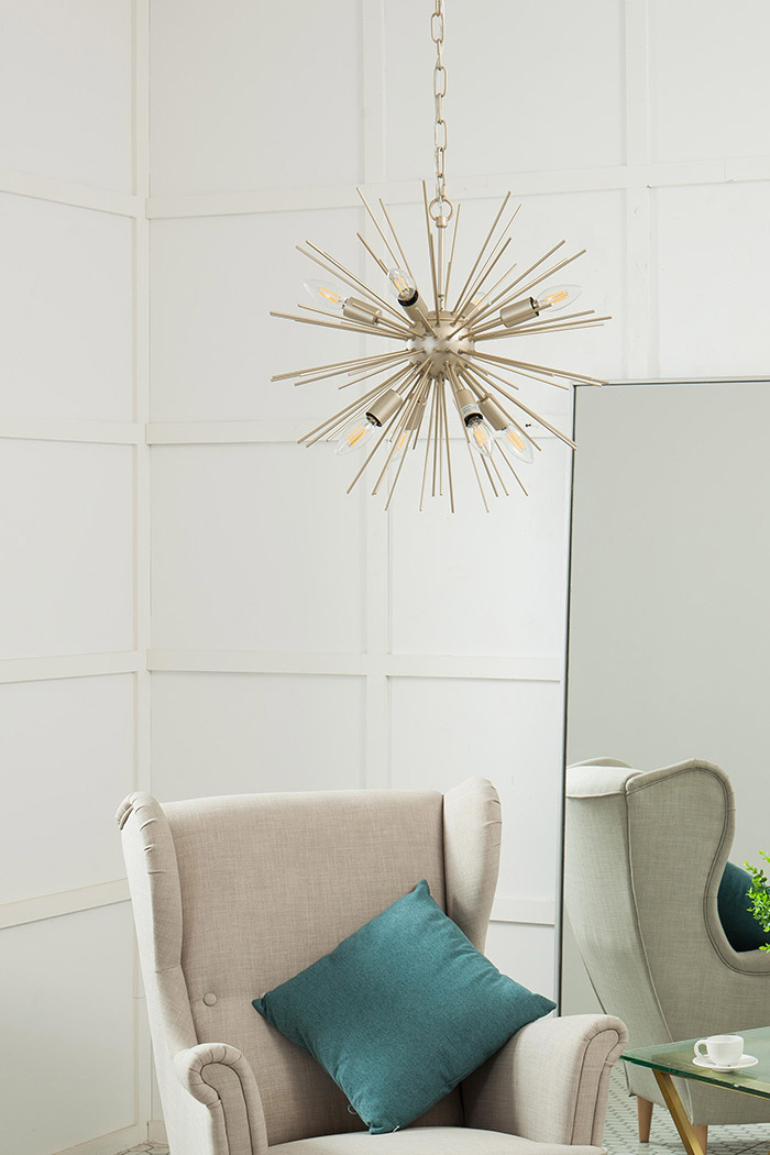Elegant Pendant Light - Champagne, L 20" (LD5037D20CG)
