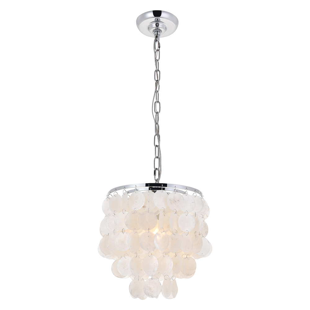 Elegant Selene 1 Light Pendant - Chrome, L 10" (LD5050D10C)