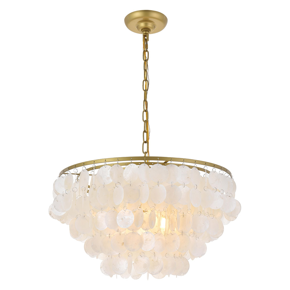 Elegant Selene 1 Light Pendant - Brass, L 20" (LD5050D20BR)